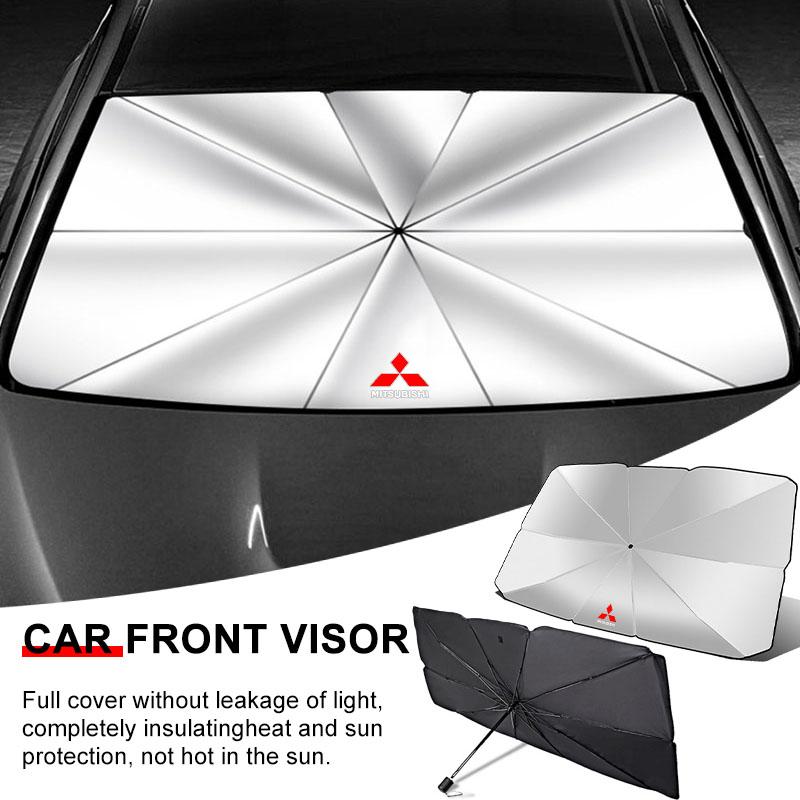 Car Windshield Sunshade Umbrella Protector Parasol Foldable for Mitsubishi Colt Pajero Sport Lancer Ex Evo ASX Center Hub Cap