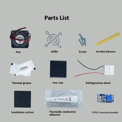 1 Satz 40*40Mm Halbleiter-Kühlchip Sr-01 5V DIY Thermoelektrischer Kühler Peltier-Elemente Module