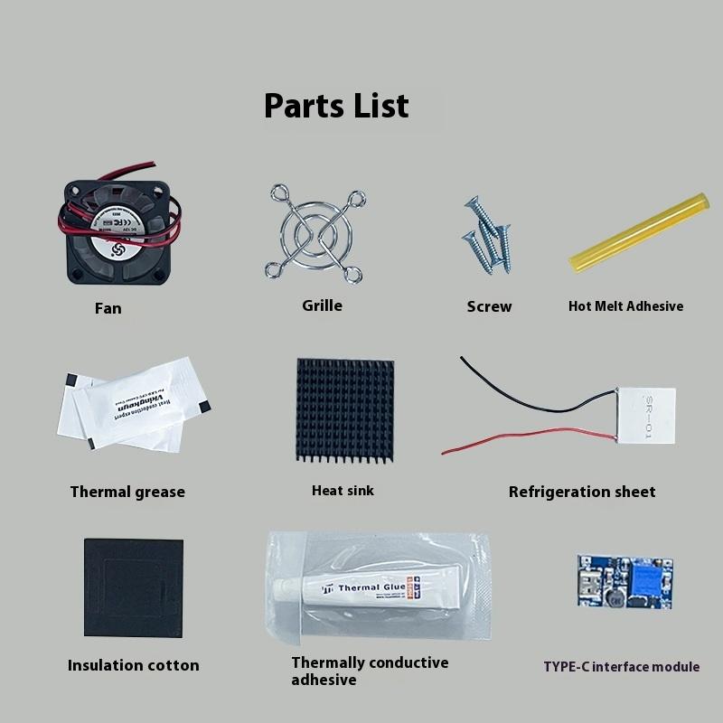1 Set 40*40Mm Semiconductor Refrigeration Chip Sr-01 5V Diy Thermoelectric Cooler Peltier Elemente Module