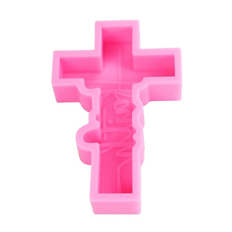 Set Of 2 Crucifix Shaped Silicone Molds for Baking and Crafting Chocolate Cakes Candies Moulds Kitchen Bakewares