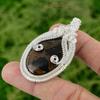 Daughters Day Sale 925 Silver Bauxite Gemstone Trendy Wire Wrapping Wife Pendant