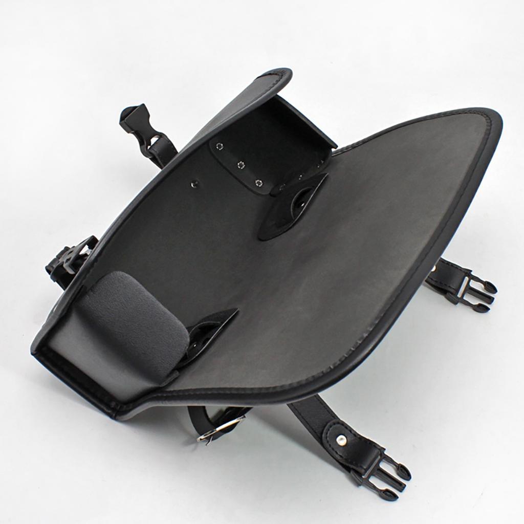 Motorcycle Tools Bag Barrel Shape Motorcycle Front Bag Black Waterproof Saddlebags Motorcycle Riding Bag