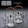 Dual-Use Japanese Glass Teapot with Hammer Pattern - For Steaming and Boiling