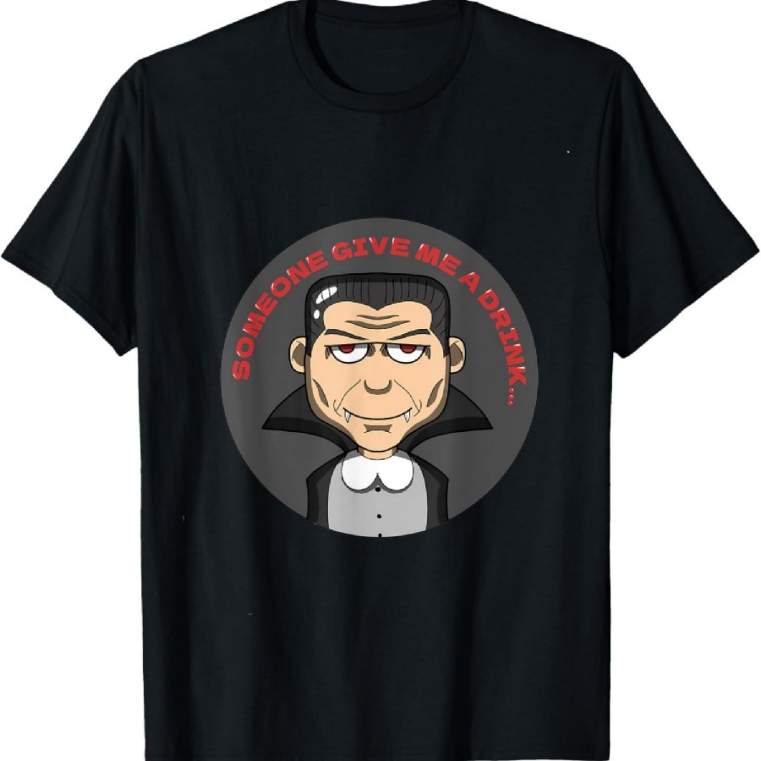 Хэллоуин Кровожадный Дракула Специальный Дизайн Футболка XXXXXL чёрный