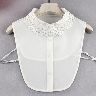 Versatile Fake Collar Shirt Collar Fake Collar Decorative Doll Collar Chiffon Embroidered Fake Collar Blouse