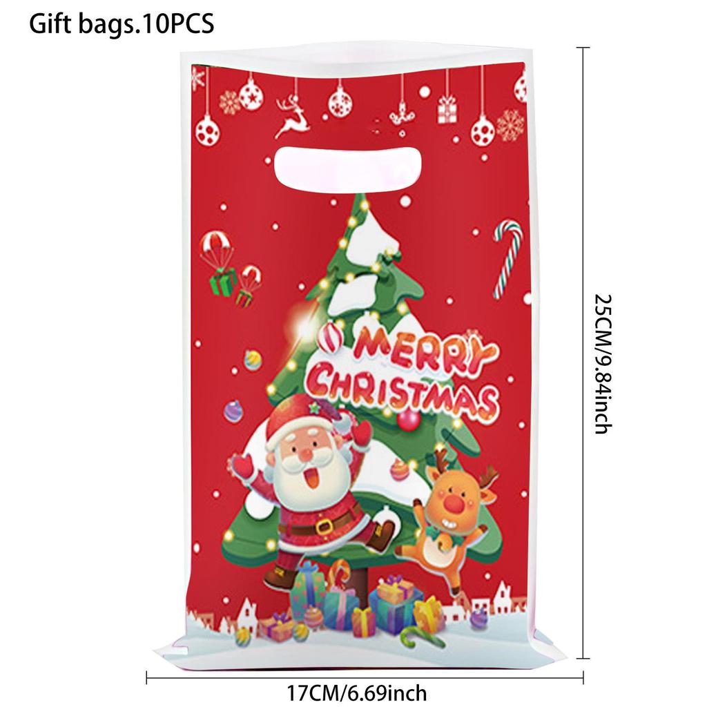 Cartoon Christmas Pearlescent Gift Bag for Kids' Party Favors
