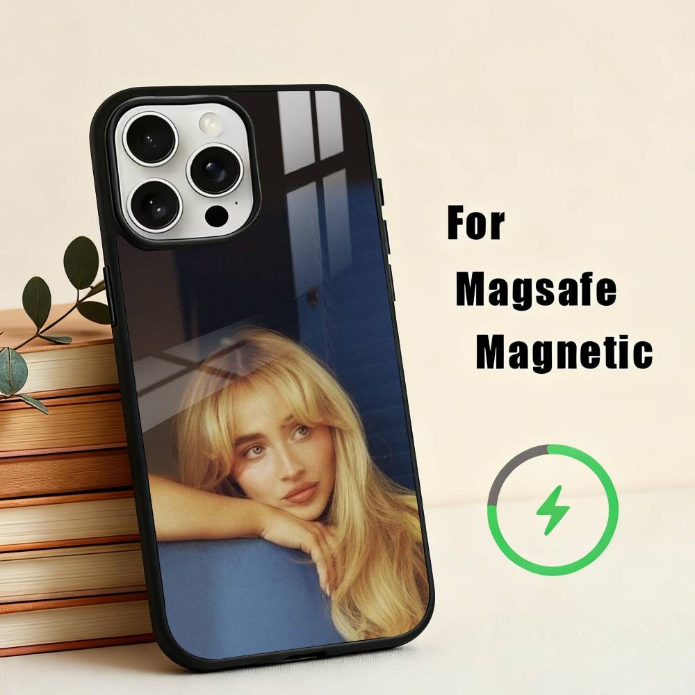 Coque de téléphone Singer S-Sabrina C-Carpenter Pour iPhone17,16,15,14,13,12,11 Plus,Pour Couverture de Charge sans Fil Magnétique