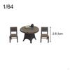 3 Pieces 1/64 Desk Chair Set Beach Scenery DIY Projects Fairy Garden S Scale Collections Micro
