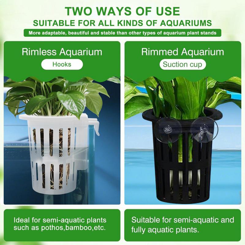 Aquarium-Pflanzenhalter Fischbecken Schwimmender Wasserpflanzen-Topf Aquaponik Fester Pflanzkorb Für Unterwasser-Bepflanzten Teich Vase