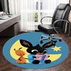 Bing Bunny, Nacht-Abenteuer Stuhlunterlage Runde Teppichboden Büroteppich, Maschinenwaschbar, Rutschfest, Geeignet für Wohnzimmer, Schlafzimmer