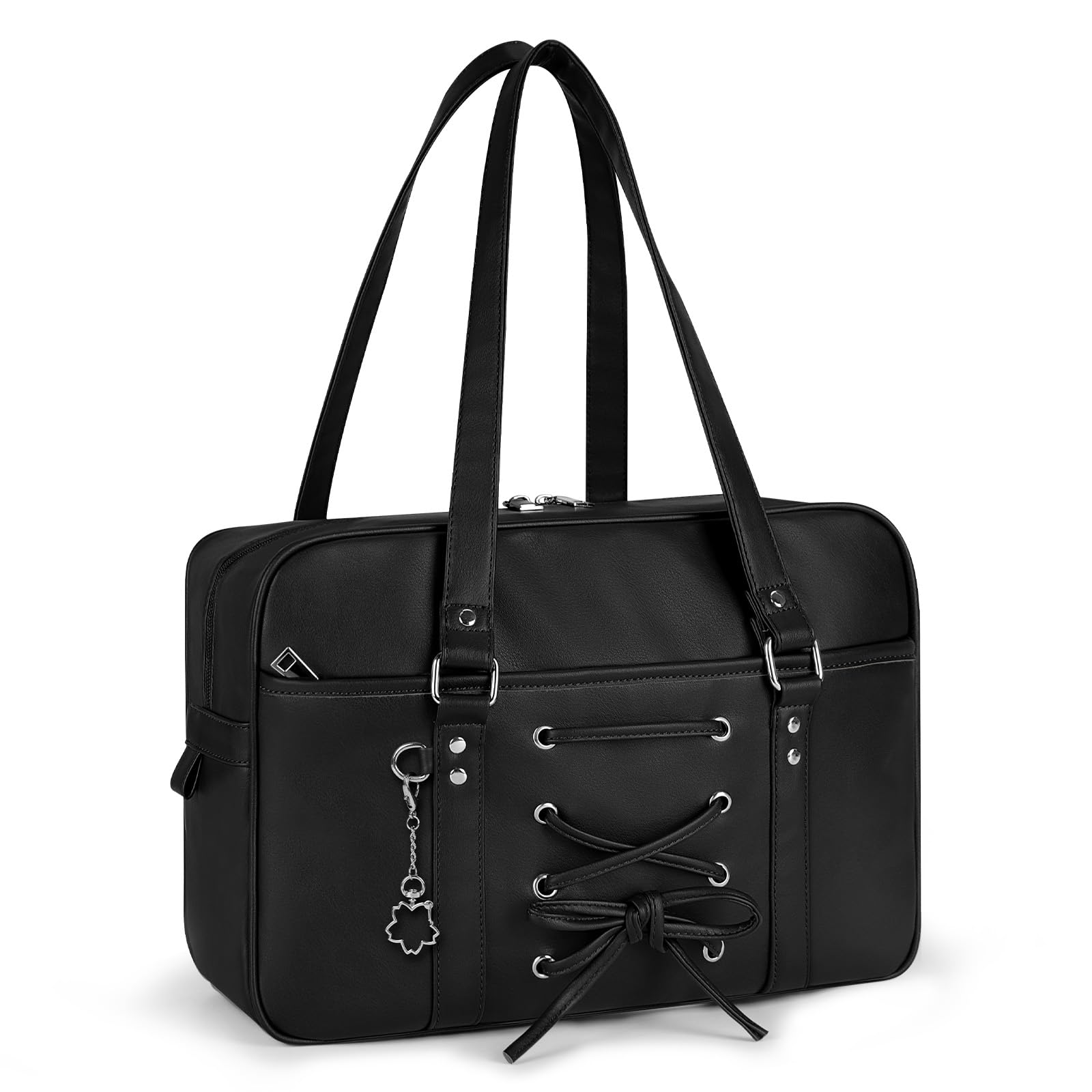 

School Bag for High School Synthetic Large Bosdon A4 Student School Entrance Black [NUBILY] Students, Leather, Capacity, Bag, Commuting, Compatible, чёрный