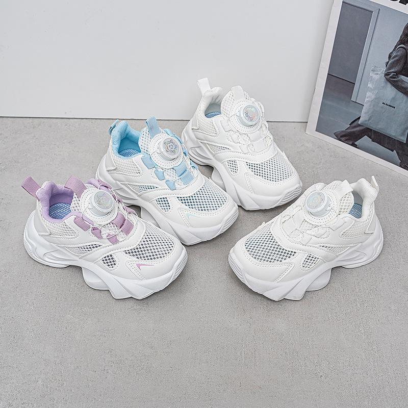 Boys' sports shoes Spring and Autumn Girls' mesh surface Summer single mesh breathable little white shoes Children's soft-soled non-slip children's