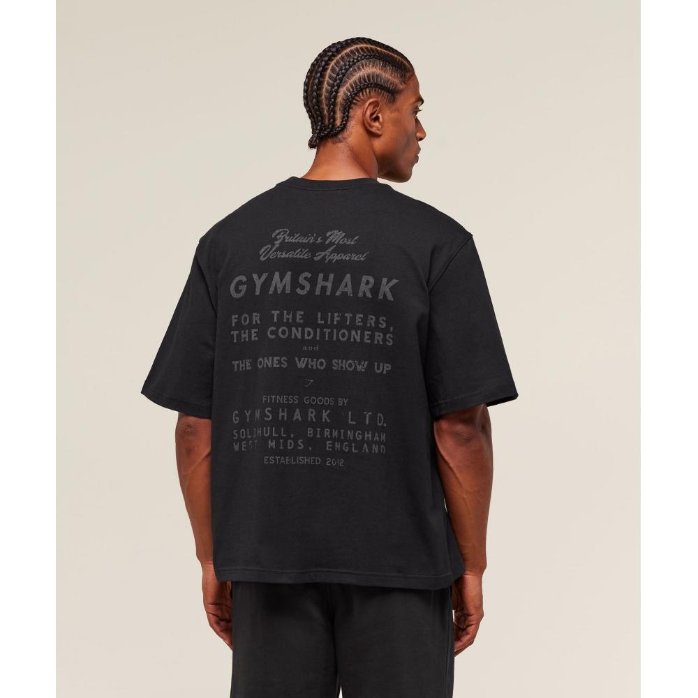 

Gymshark Для Лифтеров Бокси Ти-шот Черный A2b8g Bb2j XS