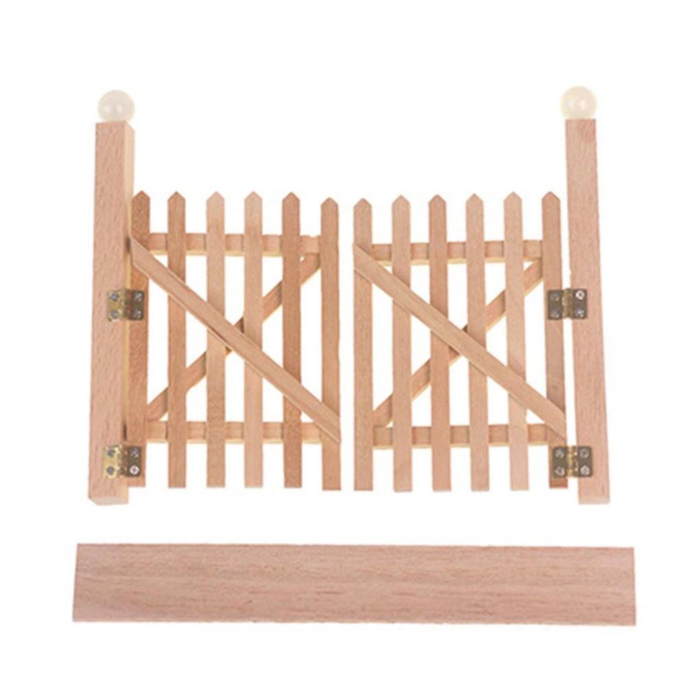 1:12 Scale Dollhouse Fence Door Decoration Toy Dolls House Garden Furniture  for Fairy Garden