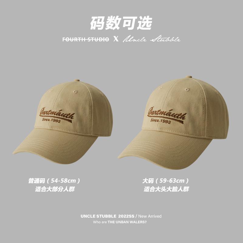 New embroidered letter baseball cap for men and women, wide brim and versatile face, small soft top cap for women