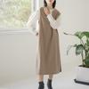 Autumn and Winter Woolen Coat for Women V-neck Solid Color Sleeveless Vest Dress Exterior Style