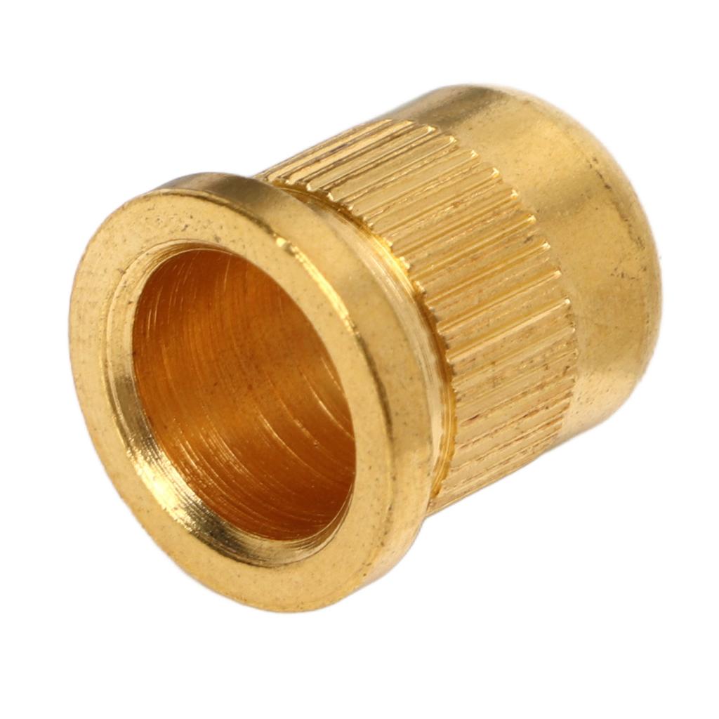 8PCS Guitar String Ferrule Alloy Compact Bass Through Body Buckle for Replacement