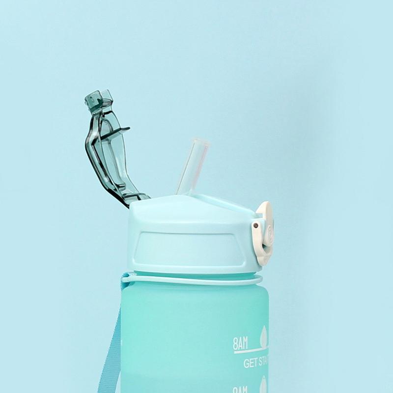 900ml Láhev na vodu Motivační sportovní láhev s časovou značkou Nepropustný pohár Fitness Bpa Free Přenosné nádobí na pití pro venkovní použití