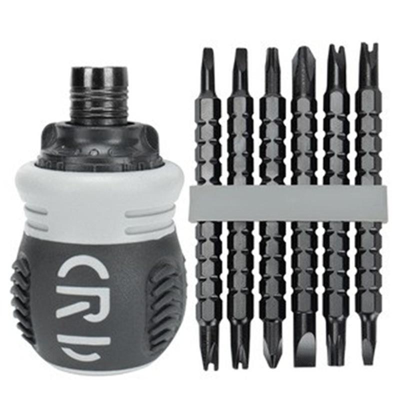 Dual-Purpose Ratchet Screwdriver Set Short Radish Head High Hardness Labor-Saving Home Repair Tools for DIY Projects