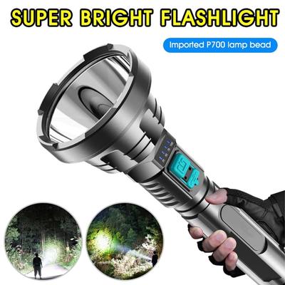 Torcia elettrica Torcia a LED con raggio di azione più lungo, ultra ampia, comoda, potente, multiuso, ricaricabile tramite USB, ergonomica