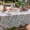 Embroidered Table Cover Organza Table Linen High-end French Lace Tablecloth  Wedding
