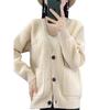 European Women's Winter Sweater - 100% Pure Wool Cardigan, Cashmere Knitwear, Short Coat