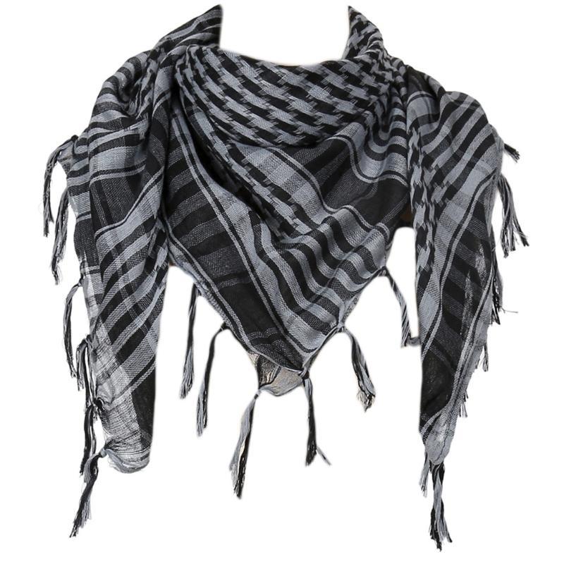 124A Ørken Shemagh Tørklæde Blødt Med Kvast Arabisk Hovedtørklæde Unisex Keffiyeh Bandana Unisex Hovedindpakning Arabisk Tørklæde Hovedbeklædning