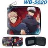 Jujutsu Kaisen Short Wallet Anime Cartoon Leather Bifold Card Holder Coin Purse for Students Men Women