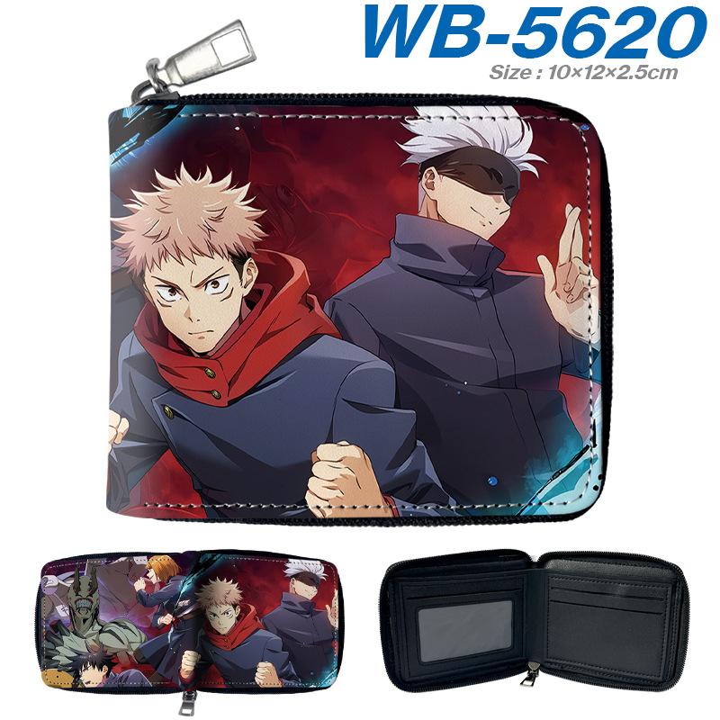 Jujutsu Kaisen Short Wallet Anime Cartoon Leather Bifold Card Holder Coin Purse for Students Men Women