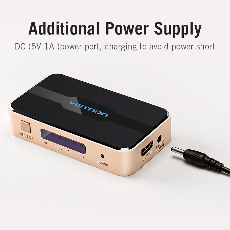 New Hd Mi Splitter 5 In 1 Out 4K/30Hz Hd Mi 5x1 3x1 Adapter for X Box 360 TV Mi Box Switch Ps5 Ps4 3 In 1 Out 2.0 Switcher