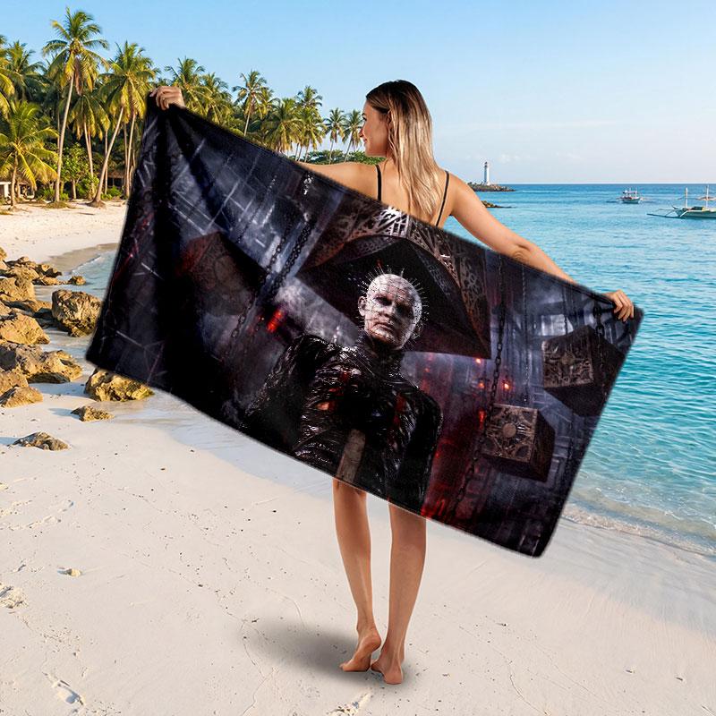 Large Beach TowelHellraiser Pinhead Soft Absorbent Towel Beach Bath Home Use