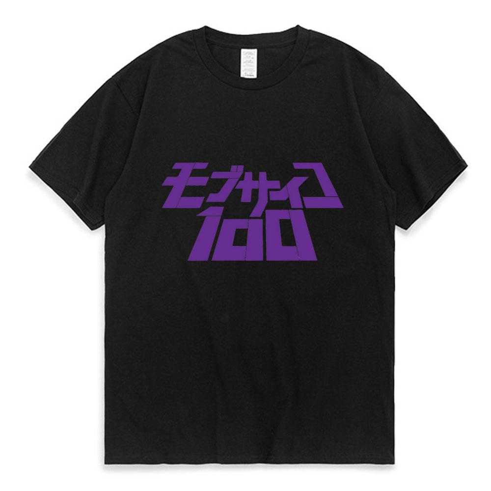 

T Shirt Mob Psycho 100 Print T-shirt Men Women Summer Street Fashion Black Short Sleeve Tees Leisure Cotton Cozy Tops Unisex 3XL чорний