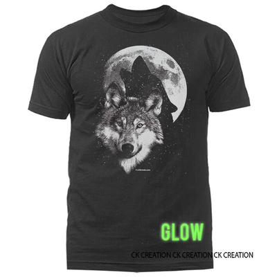 Wilczy Księżyc Dzikie Zwierzęta Wyjący T-shirt Graficzny Unisex