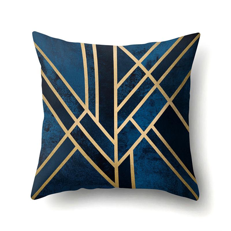 Polyester Pillow Case Decorative Geometric Home Printed Pillow Case Waist Cushion Cover Car Cushion Head Cushion Cover