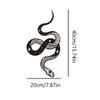 Black Gold Gothic Serpent Wall Decor, Snake Symbol Metal Art, Intricate Star Pattern Hanging Ornament for Dark Farmhouse Themed Party