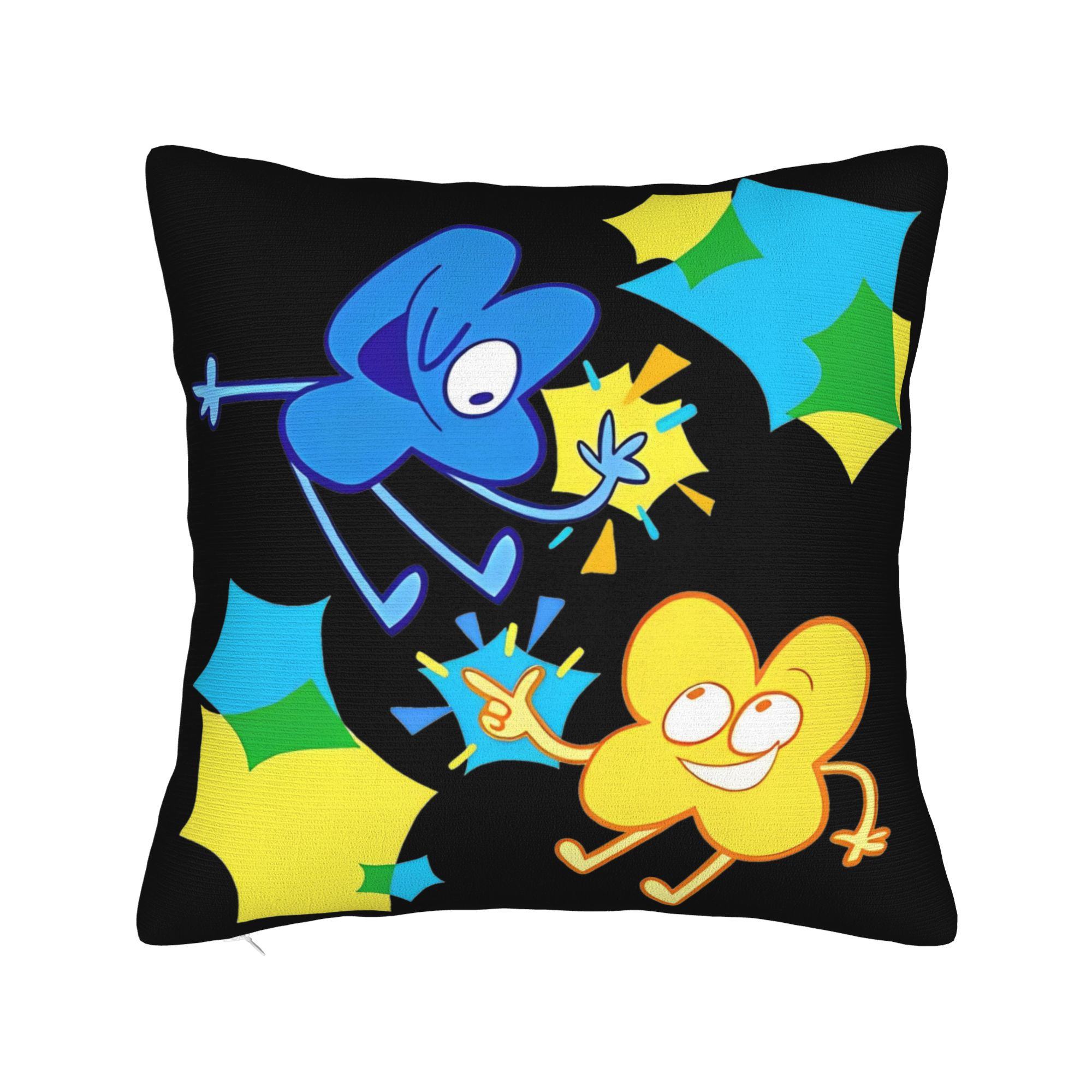 BFDI Мультяшные Квадратные Наволочки Неодушевленные Полиэстер Диван Битва за Остров Мечты Чехол для Подушки Креативный Декор Наволочка 40*40 12x12Inch