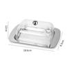 Stainless Steels Butter Container With Transparent Lid For Kitchen Storage Cheese Dish Home Accessories