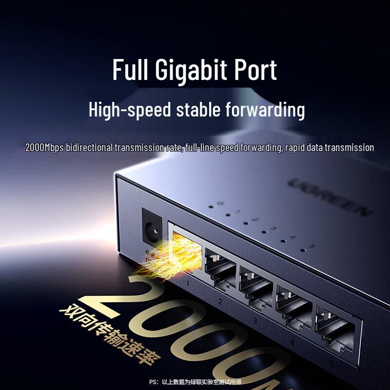 UGREEN 5-Port Gigabit Ethernet Switch (Steel Casing)