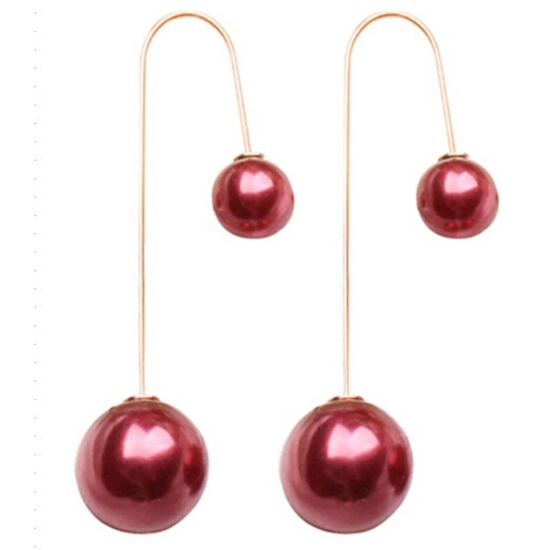 Women's Earrings Made of Metal Alloy with Artificial Pearls