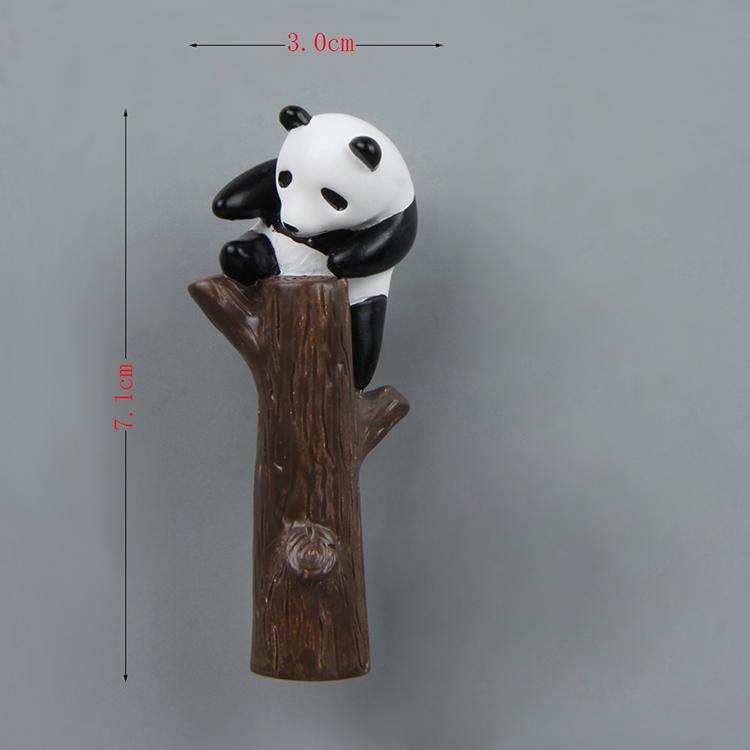 Panda Lying On The Tree Branch Creative Magnetic Buckle Refrigerator Magnet Suction Magnetic Sticker Home Decoration Po Wall