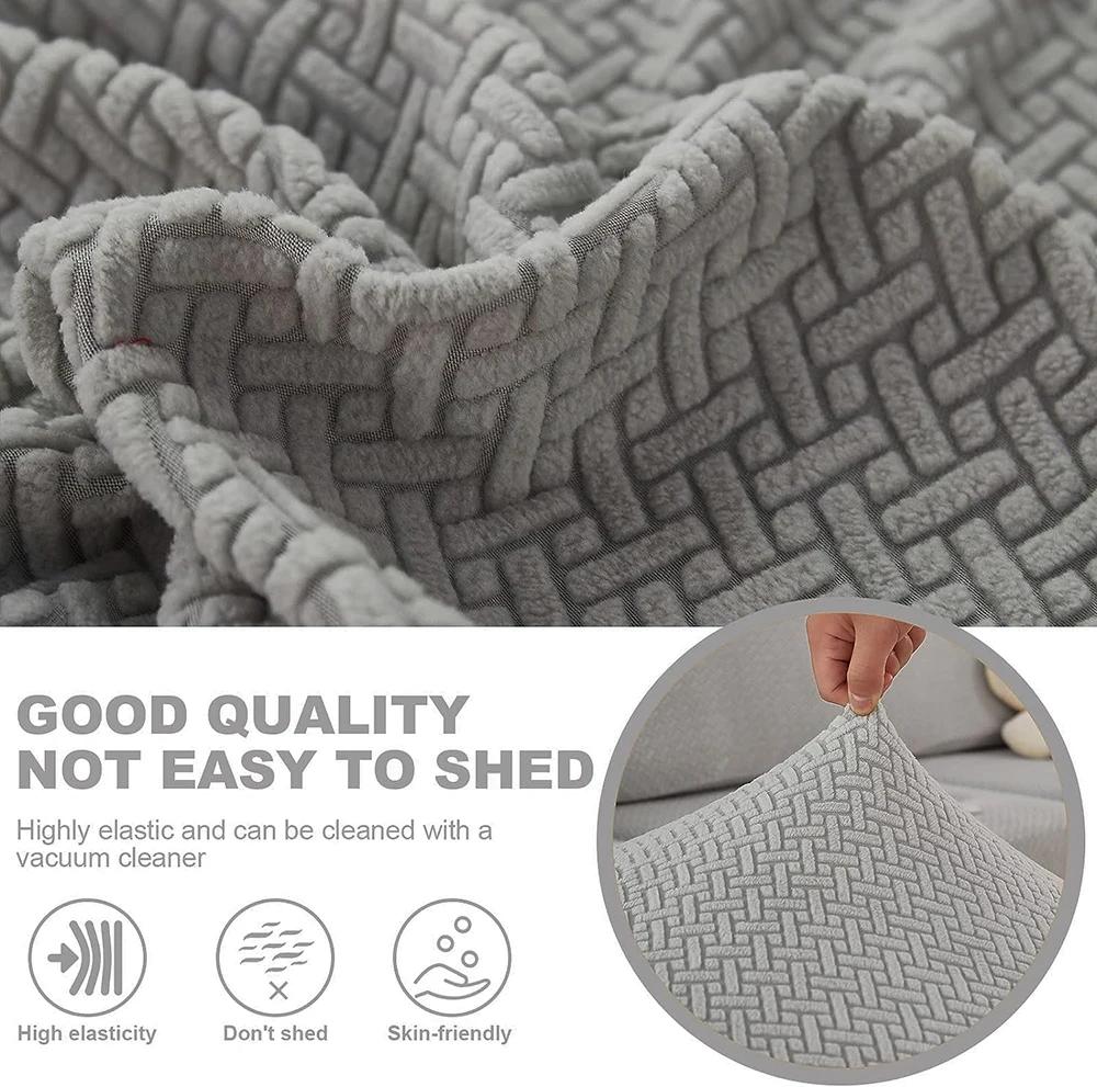 Thick Jacquard Sofa Seat Cushion Cover For Living Room Furniture Protector L-Shape Corner Sofa Cover Removable Seat Slipcovers
