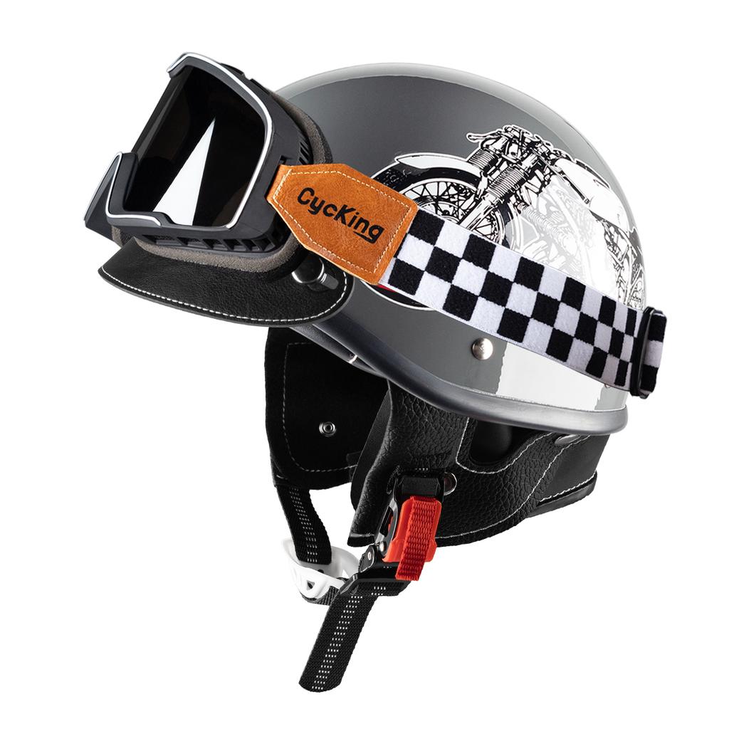 Cycking Japanese Vintage Half Helmet Open Motorcycle Helmet Scooter Skateboarding