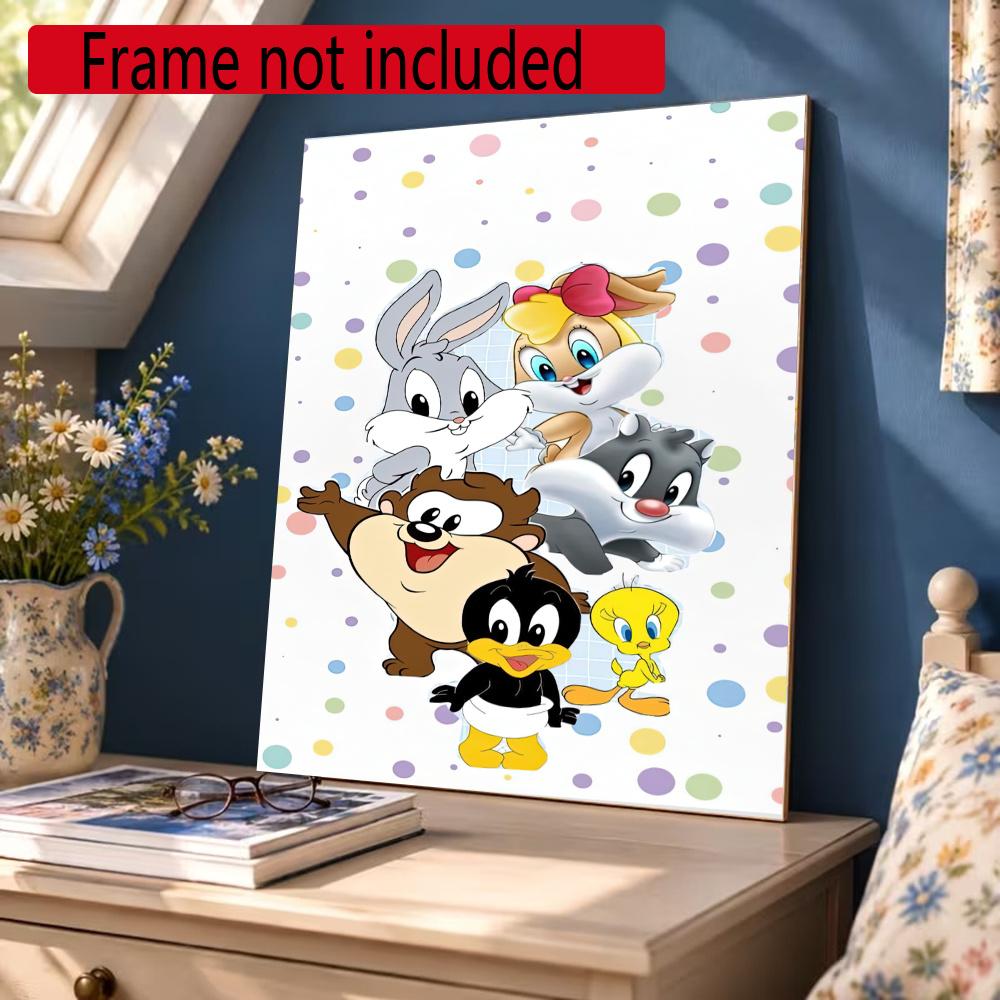 Looney Tunes 5D Diy Diamond Painting Round Diamond Mosaic Suitable For Beginners Diamond Painting Rhinestones Gift Frameless