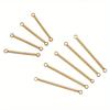 10pcs Stainless Steel 20mm/30mm Bar Stick Connectors Gold Color Plated Drop Earrings Jewelry Making Necklaces Components