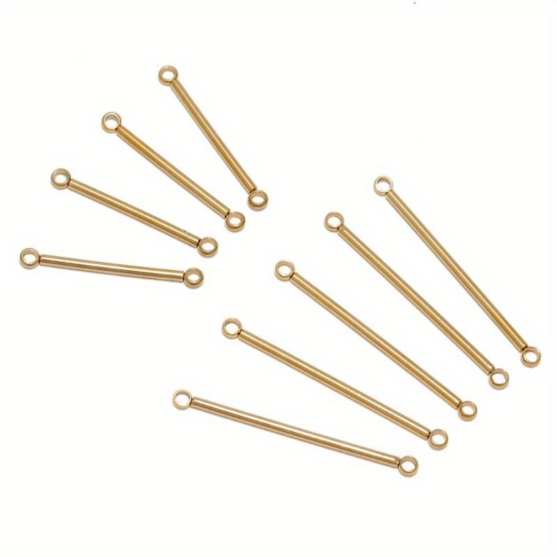 10pcs Stainless Steel 20mm/30mm Bar Stick Connectors Gold Color Plated Drop Earrings Jewelry Making Necklaces Components