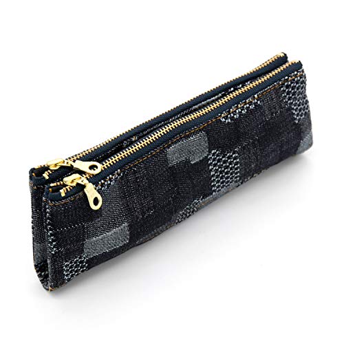 Luddite Bendy Pen Case Denim Patchwork LDD-BNPN-101