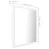 LED Bathroom Mirror White 40 x 8.5 x 37 cm Acrylic
