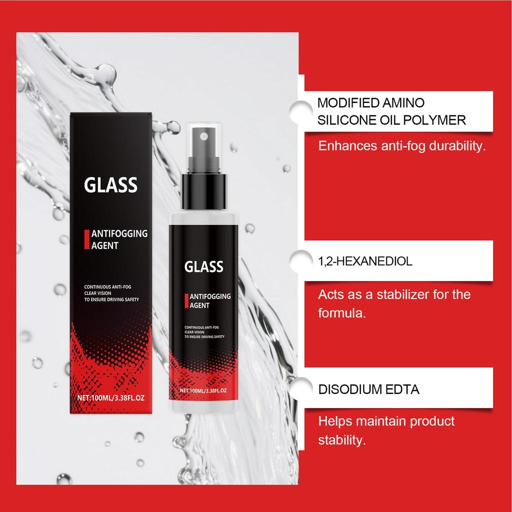 Car Glass Anti Fog Spray Automotive Instant Defogging Windshield Car Glass Cleaning Spray For Clear Visibility Cleaning Coating
