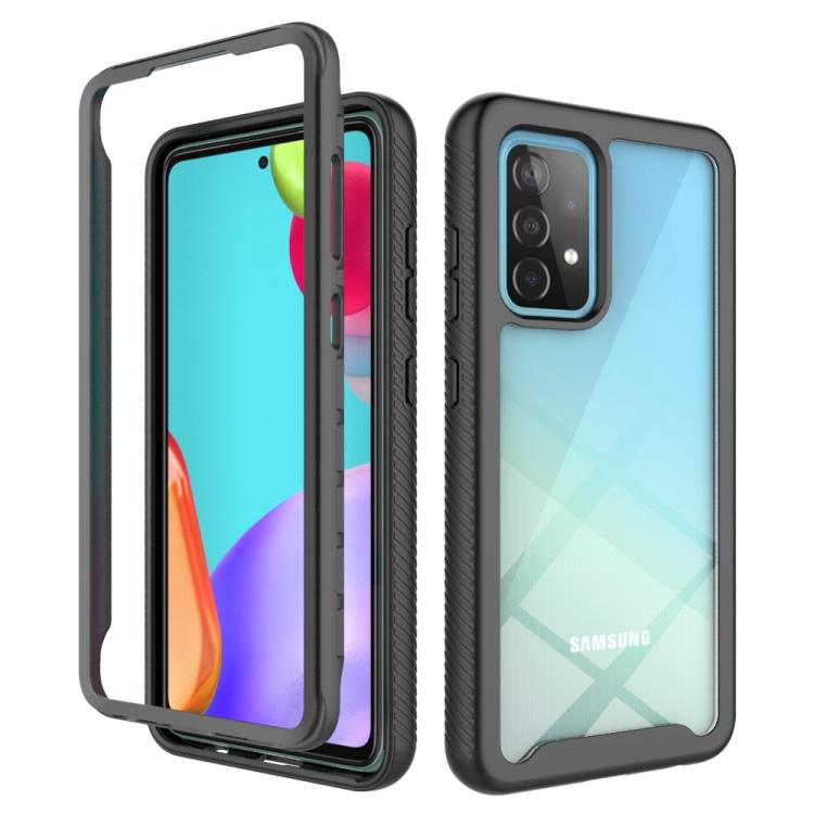 For Samsung Galaxy A52 5G / 4G Starry Sky Solid Color Series Shockproof PC + TPU Protective Case(Black) For Samsung Galaxy A52 5G / 4G чёрный