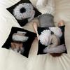 Flowers Feathers Woman Abstract Pillow Cover Sofa Cushion Cover Home Room Decoration Children Gift